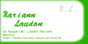 mariann laudon business card